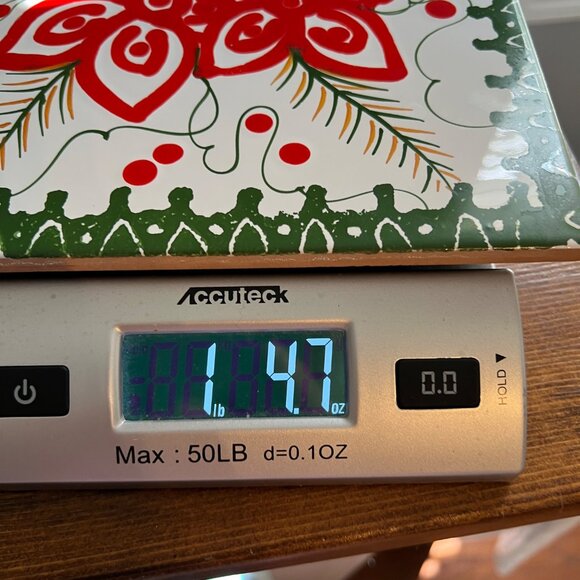 Vintage Terracotta Tile Trivet Hand-Painted Italian Floral Red Green 8” Square - Picture 9 of 9